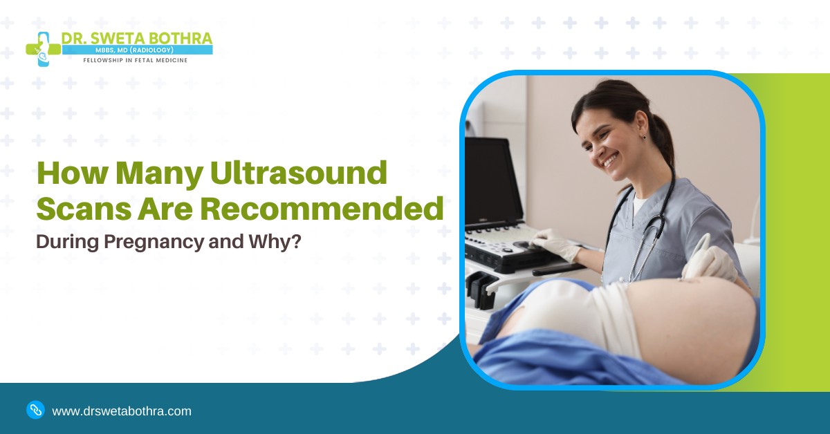 How many ultrasound scans are recommended during pregnancy and why?